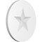 Ekena Millwork Standard Grayson Star Rosette With Square Edge, 8"W x 8"H x 1/2"P ROSP080X080X050GRY06 - alternate 1